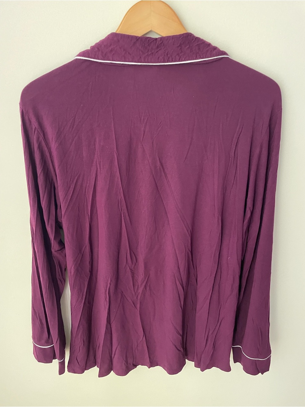 Eberjey Gisele Long Pajama Set in Wildberry/Ivory Size Medium - Picture 5 of 7